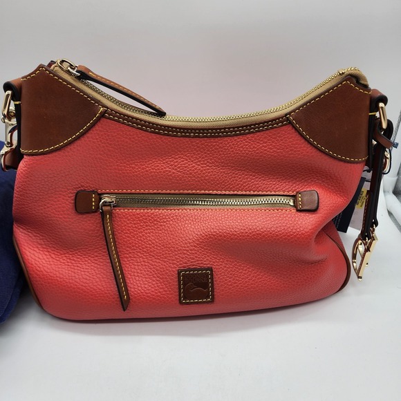 NWT Dooney & Bourke Ruby Crossbody R0367 Bubble Gum Pink Leather Bag No Strap - Picture 5 of 12